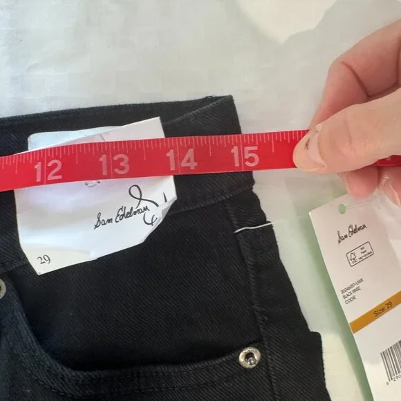 NWT Sam Edelman Codie High-rise Wide Leg Ankle Jeans in Black - Picture 9 of 11